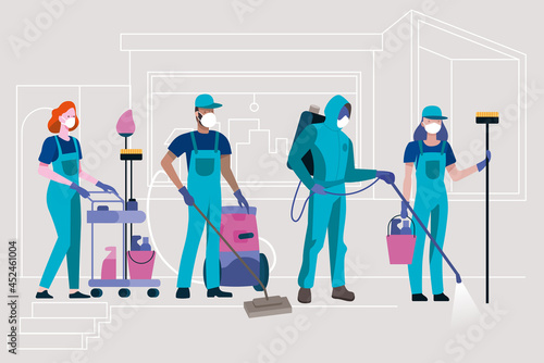 Cleaning and disinfection staff
