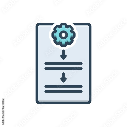 Color illustration icon for procedure 