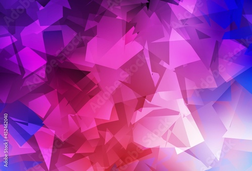 Light Pink, Red vector low poly background.