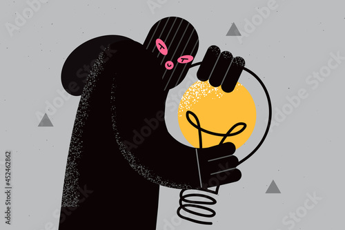 Plagiarism and thieving ideas concept