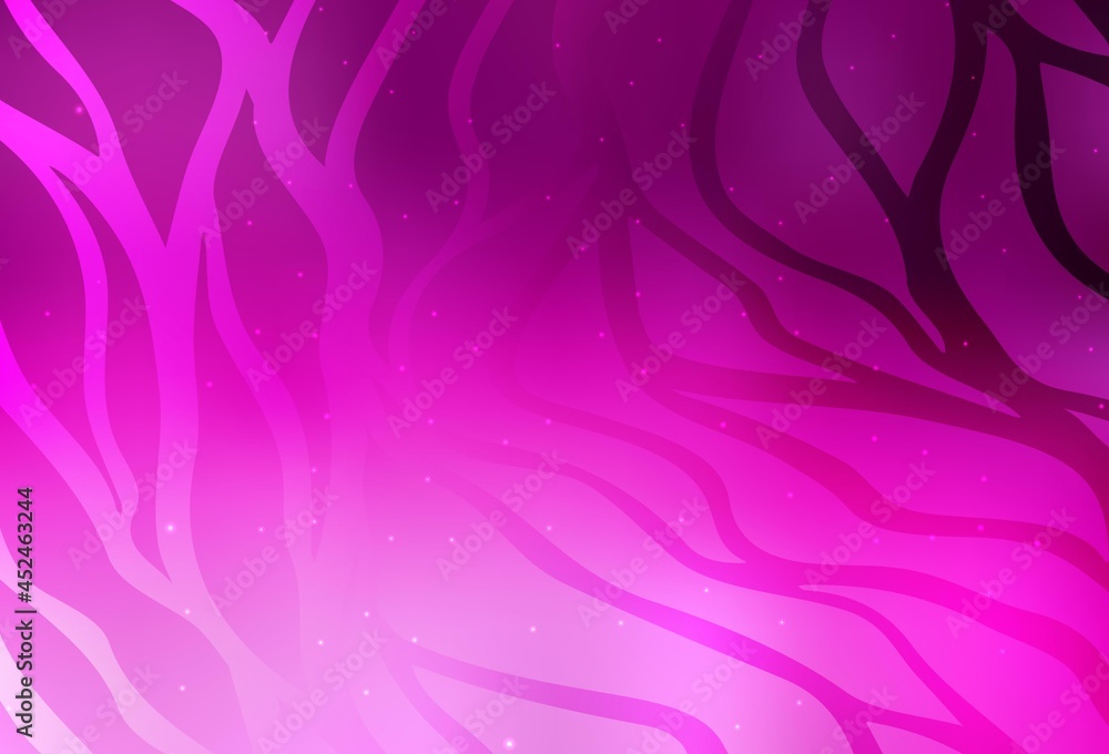 Light Pink vector template with bent lines. Light Pink vector template with bent lines.