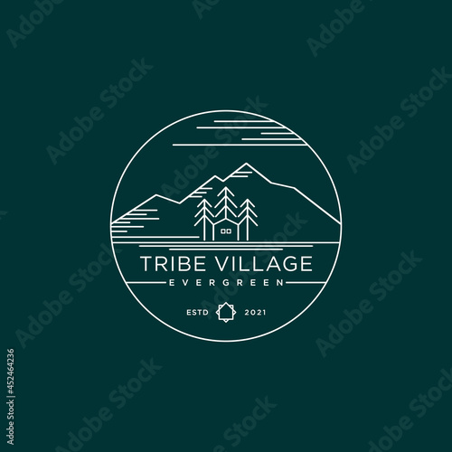 Pine evergreen fir hemlock spruce conifer cedar coniferous cypress larch tree forest vintage retro