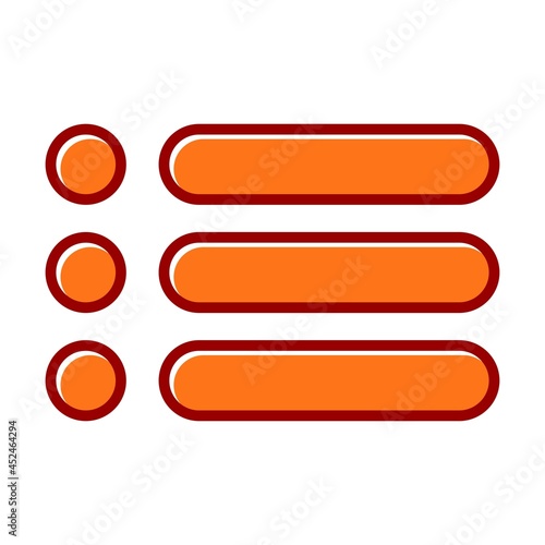 List Vector Filled Sliped Icon Design