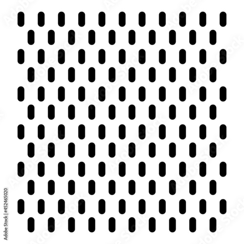 Peg board with oval holes. Grey peg board perforated texture background for working bench tools. Vector illustration.