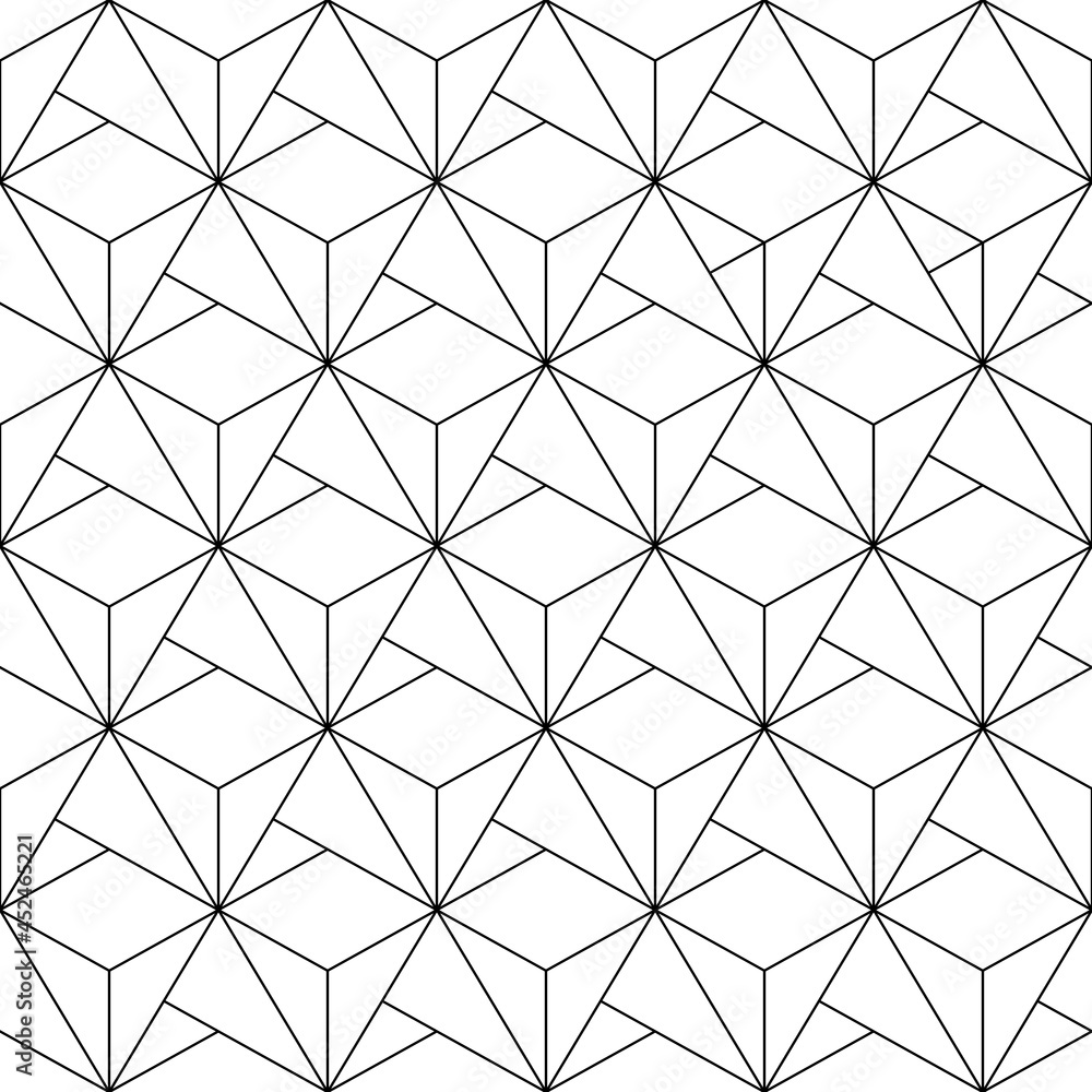 Geometric abstract vector pattern. Geometric modern black and white ornament. Seamless modern background Geometric abstract vector pattern. Geometric modern black and white ornament. Seamless modern background