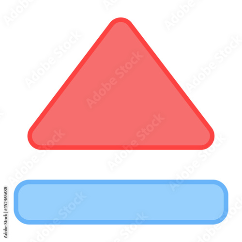 An editable design icon of media button