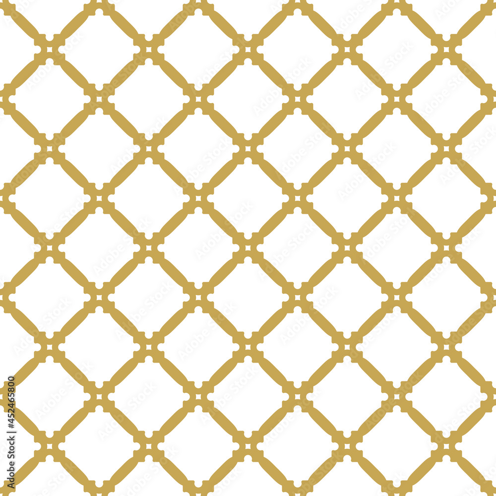 Naklejka premium Geometric abstract vector pattern. Geometric modern golden ornament. Seamless modern golden background
