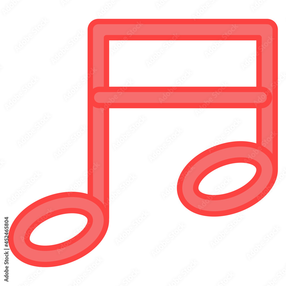 An icon design of musical note, melody vector An icon design of musical note, melody vector