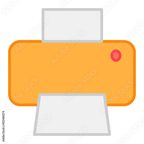 An editable design icon of printer