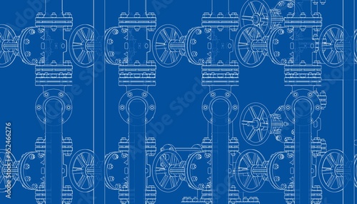 Valves and other industrial equipment. Vector