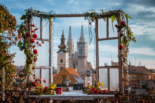 Zagreb cathedral view from upper town
