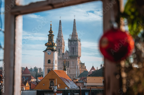 Zagreb cathedral view from upper town