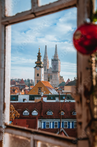 Zagreb cathedral view from upper town