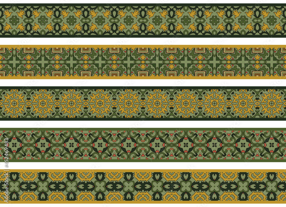 Seamless decorative borders Seamless decorative borders