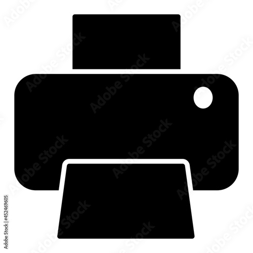 An editable design icon of printer