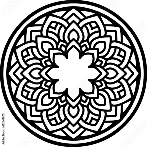 Mandala Art can be used for artwork decoration, coloring or tattoo design.