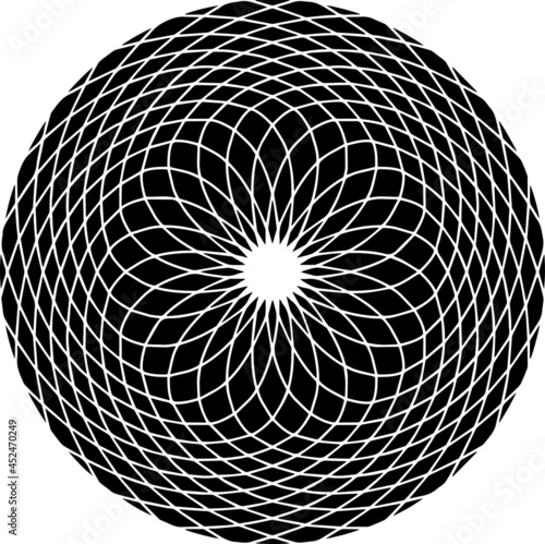 Mandala Art can be used for artwork decoration, coloring or tattoo design.