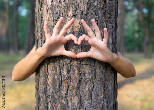 Tree hugging with love