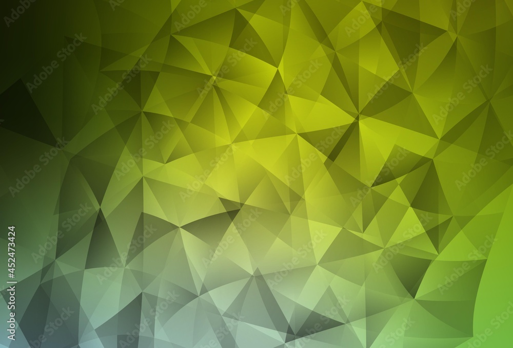 Light Green, Yellow vector background with triangles. Light Green, Yellow vector background with triangles.