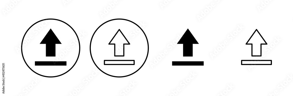 Upload icon set. load data symbol