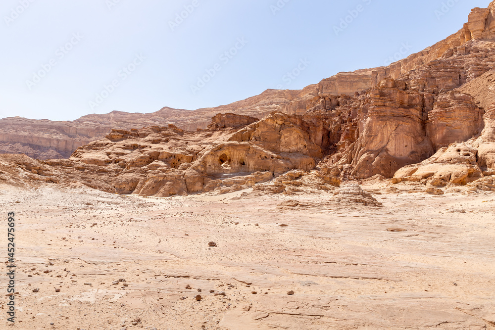 Fantastically beautiful landscape in summer in Timna National Park near Eilat, southern Israel. Fantastically beautiful landscape in summer in Timna National Park near Eilat, southern Israel.