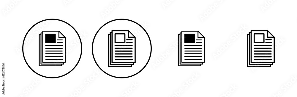 Newspaper icon set. news paper vector sign Newspaper icon set. news paper vector sign