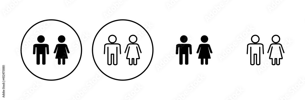Man and woman icon set. male and female symbol Man and woman icon set. male and female symbol