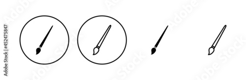 Paint icon set. paint brush icon vector. paint roller icon vector