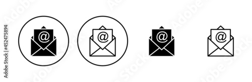 Mail icon set. email icon vector. E-mail icon. Envelope illustration