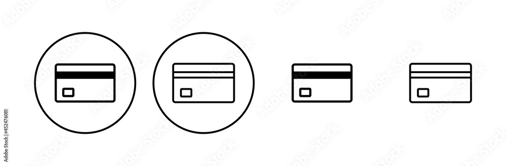 Credit card icon set. Credit card payment icon vector Credit card icon set. Credit card payment icon vector