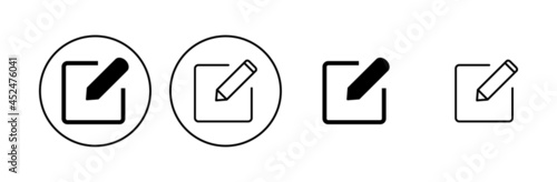 Edit icon set. edit document icon. edit text icon. pencil. sign up