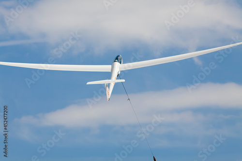 Glider in the climb phase