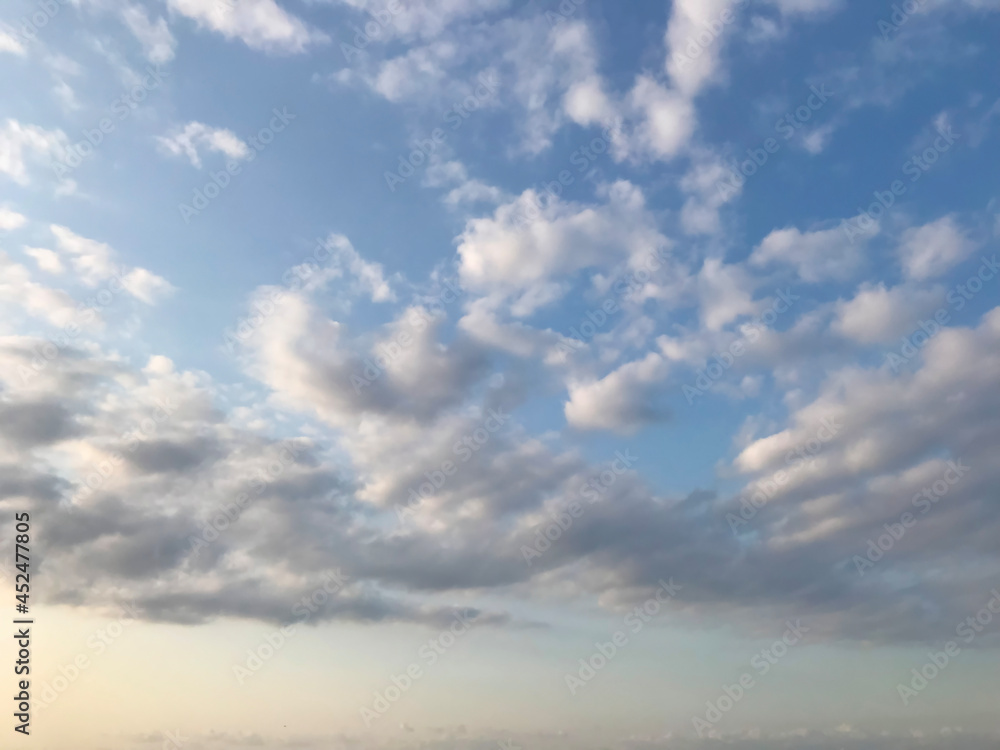 Obraz premium White clouds and blue sky.