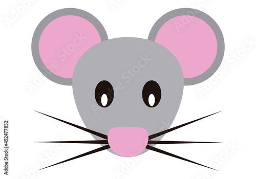 Icono de cabeza de ratón gris.