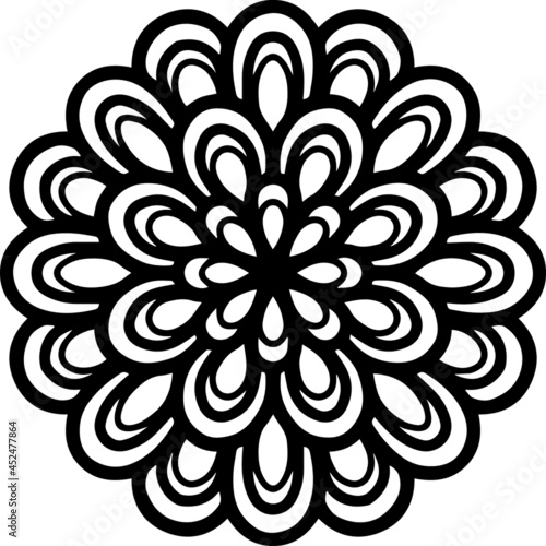 Mandala Art can be used for artwork decoration, coloring or tattoo design.