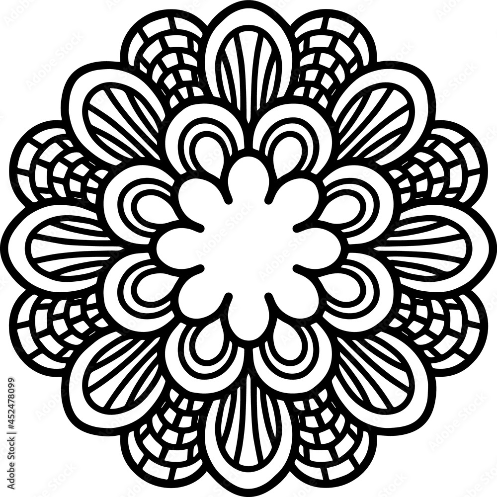Mandala Art can be used for artwork decoration, coloring or tattoo design. Mandala Art can be used for artwork decoration, coloring or tattoo design.