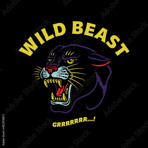 Vector of the Black Panther illustration
