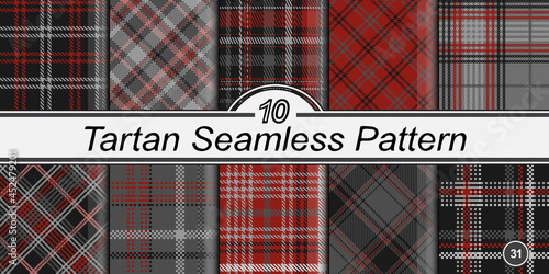 Classic tartan pattern set.