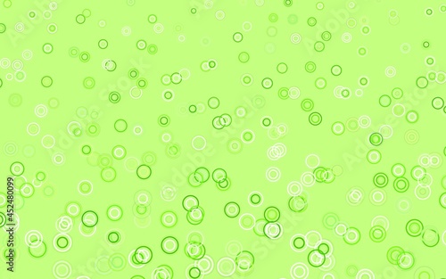 Light Green vector pattern with spheres.