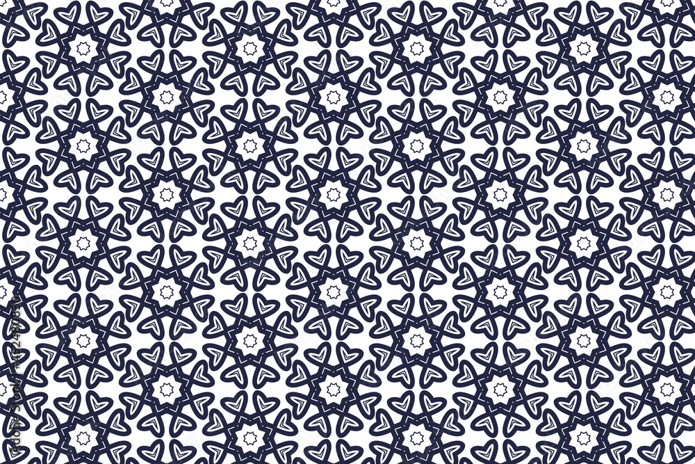 Abstract seamless floral pattern design. Geometric texture for fabric, wrapping, wallpaper, paper and Decorative print.