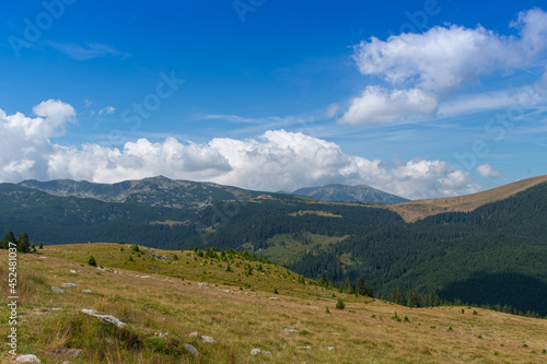 Landscape of Parang mountains in Romania, in summer 