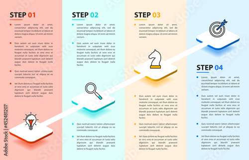 Infographic design template. Creative concept with 4 steps