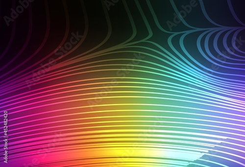 Dark Multicolor vector background with straight lines.