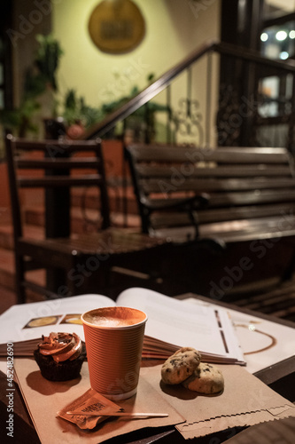 cup of coffee on a table