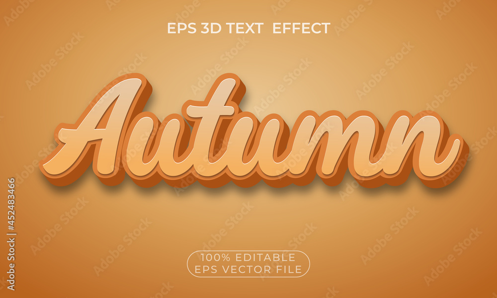 Editable text effect autumn 3d text style Editable text effect autumn 3d text style