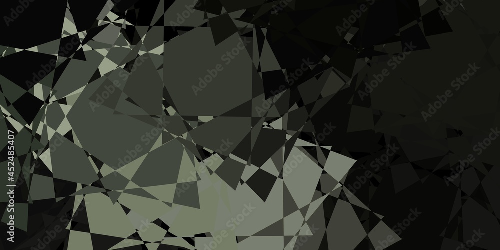Obraz premium Dark Gray vector template with triangle shapes.