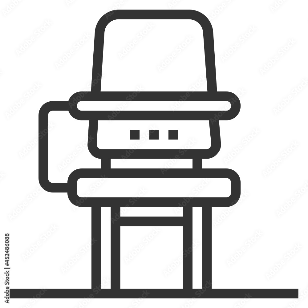 STUDENT DESK LINE ICON STUDENT DESK LINE ICON
