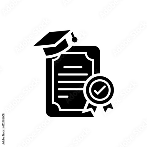 Bachelors vector solid icon style illustration. EPS 10 file