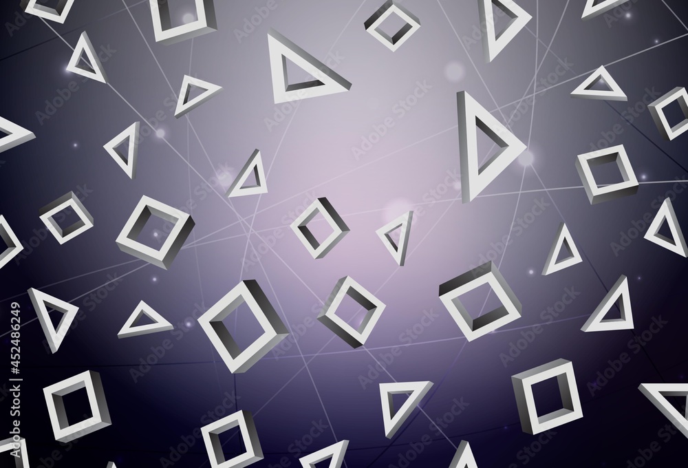 Dark Purple vector pattern in square style. Dark Purple vector pattern in square style.