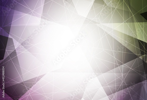 Light Pink, Green vector layout with lines, triangles.